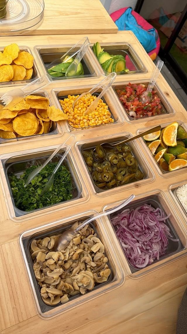 Ingredientes salados para que los invitados armen su snack