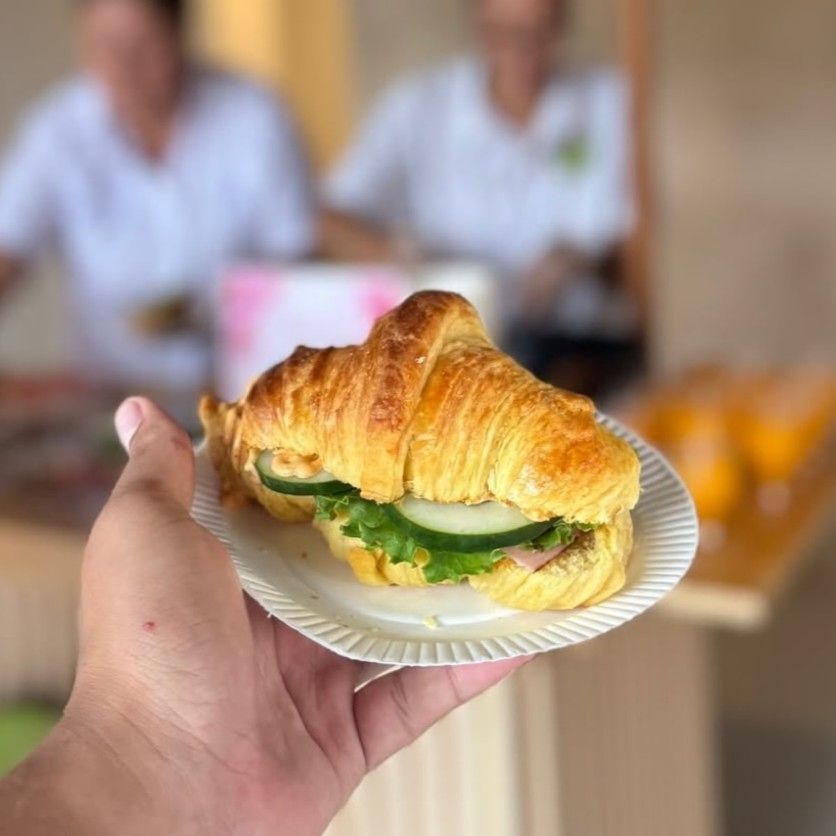 Croissant servido durante un evento de Dulce Sal