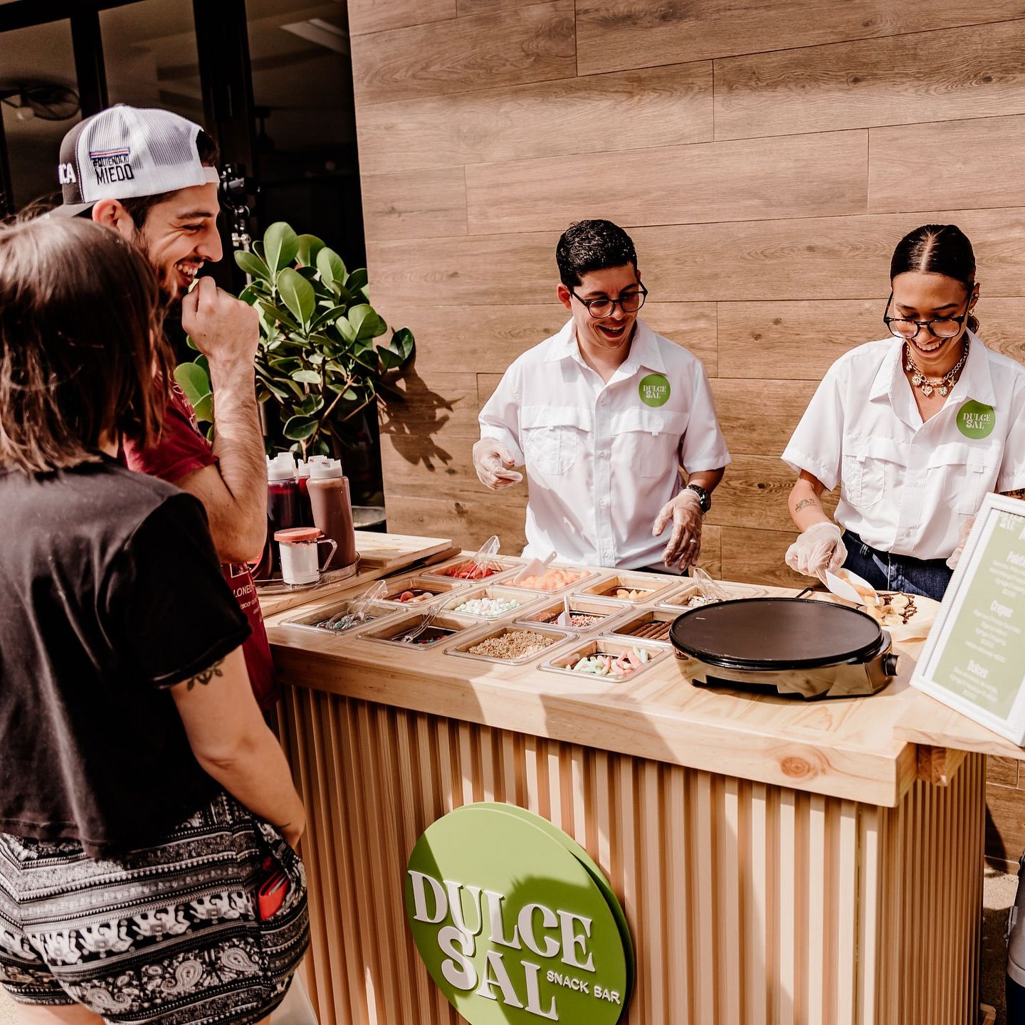Barra de snacks Dulce Sal con crepas, frutas y toppings